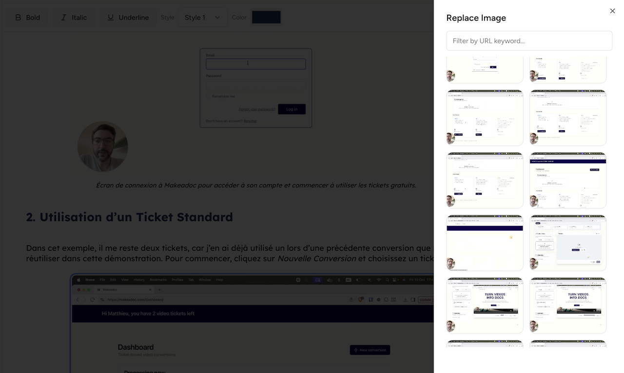 Select your screenshots